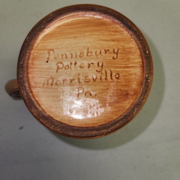 Handcrafted Pennsbury Pottery Mug With Rustic Floral Design HG11 - Picture 6 of 9